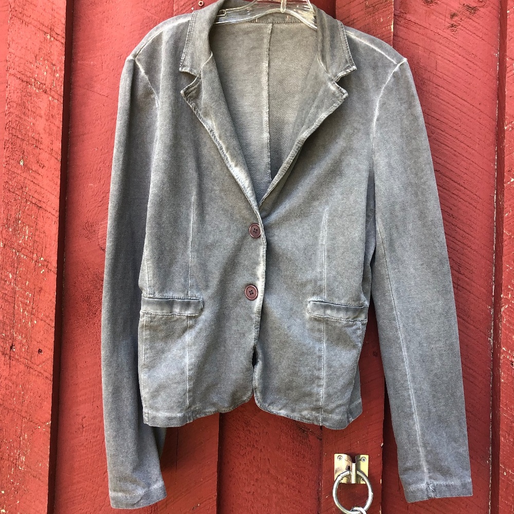 Italian Cotton Blazer, Elbow Patches